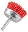 50 mm nylon butt brush, with 6 mm shank