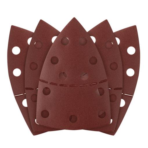 Sanding paper, velcro, iron 102 x 152 mm, P240, 5 pcs, with 11 holes