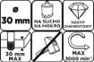 Diamond hole saw 30 mm