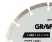 Segmented diamond cutting disc, 180 x 22.2 mm, dry