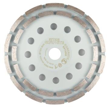 Diamond grinding disc, 2 segments, 180 x 22.2 mm, dry
