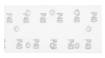 Sanding paper, velcro  93 x 185 mm, P40, 5 pcs. with 8 holes