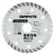 Turbo cutting diamond disc, 125 x 22.22 mm, dry and wet