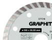 Turbo cutting diamond disc, 125 x 22.22 mm, dry and wet