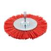 Nylon wheel brush 100 mm, with 6 mm shank