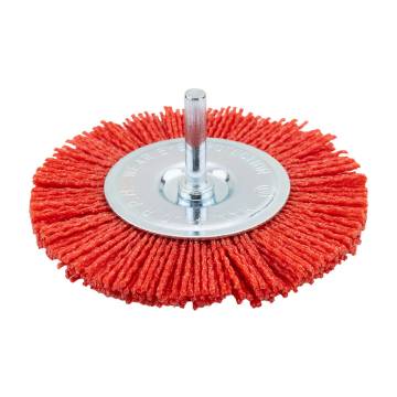 Nylon wheel brush 100 mm, with 6 mm shank