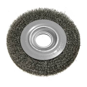Wire wheel brush 150 x 32 mm, crimped wire, steel