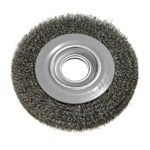 Wire wheel brush 150 x 32 mm, crimped wire, steel