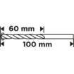 Concrete drill bit 6 x 100 mm