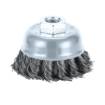Cup wire brush 100 mm, twisted steel wire, M14