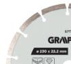 Segmented diamond cutting disc, 230 x 22.2 mm, dry and wet