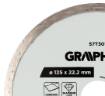 Full diamond cutting disc, 125 x 22.2 mm, wet