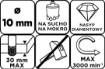 Diamond hole saw 10 mm