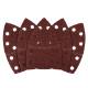 Sanding paper, velcro, iron 102 x 152 mm, P40, 5 pcs, with 11 holes