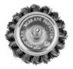 Cup wire brush 75 mm, twisted steel wire,  with 6 mm shank
