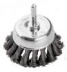 Cup wire brush 75 mm, twisted steel wire,  with 6 mm shank