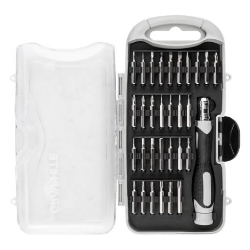 Precision bit set 28 mm with magnetic holder 100 mm, 31 pcs