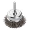 Cup wire brush 50 mm, crimped steel wire, with 6 mm shank