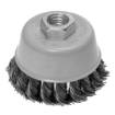 Cup wire brush 70 mm, twisted steel wire, M14