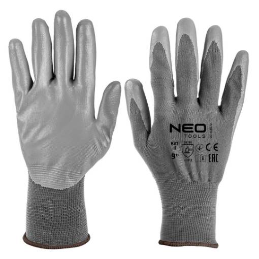 Work gloves, PU-coated polyester, 4131X, size 9 (card)