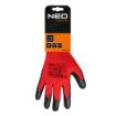 Work gloves, latex-covered polyester (crincle), 3131X, size 9 (card)