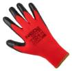Work gloves, latex-covered polyester (crincle), 3131X, size 9 (card)