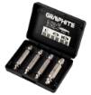 Reversible screw extractors for broken screws or damaged sockets, set 4 pcs
