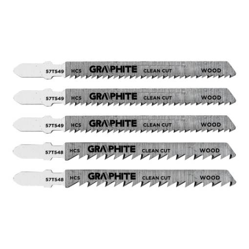 Jigsaw blades, 6 TPI, 10 TPI, T-handle, 5 pcs