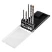 SDS Plus concrete drill bit set with double helix 5, 6 x 110 mm, 6, 8, 10 x 160 mm, set 5 pcs