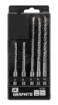 SDS Plus concrete drill bit set with double helix 5, 6 x 110 mm, 6, 8, 10 x 160 mm, set 5 pcs