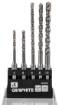 SDS Plus concrete drill bit set with double helix 5, 6 x 110 mm, 6, 8, 10 x 160 mm, set 5 pcs