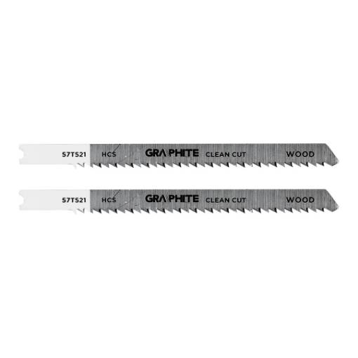 Jigsaw blade, 10 TPI, HSC, U-shaped handle, 2 pcs, reverse tooth, clean cut
