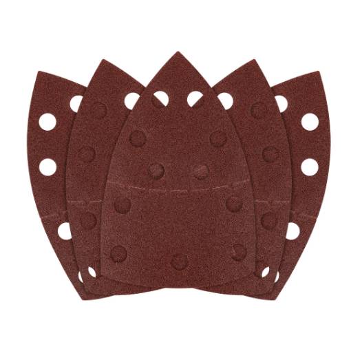 Sanding paper, velcro, iron 102 x 152 mm, P100, 5 pcs, with 11 holes