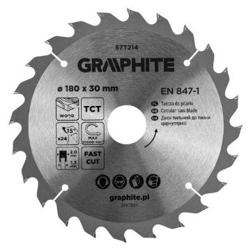Circular saw blades with HM tips 180 x 30mm, 24 teeth
