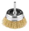 Wire brushes, crimped wire, brass-plated, 25, 50, 75 mm, 3 pcs., shank 6 mm