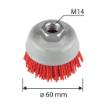 Nylon butt brush 60 mm, M14