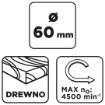 Nylon butt brush 60 mm, M14