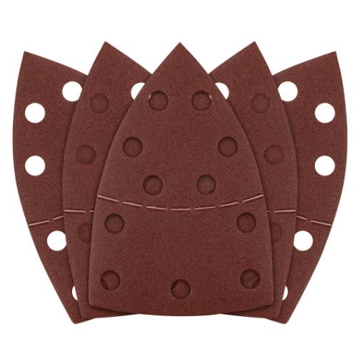 Sanding paper, velcro, iron 102 x 152 mm, P150, 5 pcs, with 11 holes