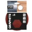 Velcro-backed sanding discs 150 mm, P120, 5 pcs, without holes