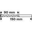 Concrete drill bit 12 x 150 mm