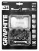 Set of 25 mm bits and sockets with ratchet and 60 mm magnetic holder, 24 pieces.