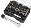 Set of 25 mm bits and sockets with ratchet and 60 mm magnetic holder, 24 pieces.