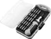 Bit set with magnetic holder with ratchet 115 mm, 21 pcs