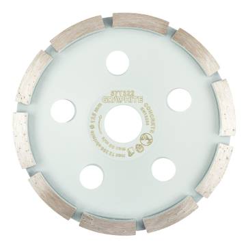 Diamond grinding disc, 1 segment, 125 x 22.2 mm, dry