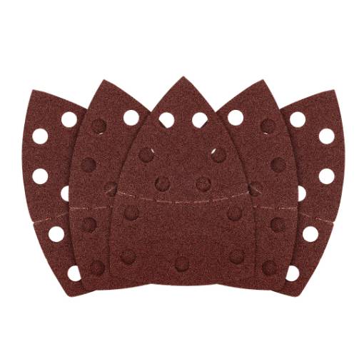 Sanding paper, velcro, iron 102 x 152 mm, P60, 5 pcs, with 11 holes