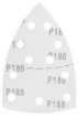 Sanding paper, velcro, iron 102 x 152 mm, P180, 5 pcs, with 11 holes