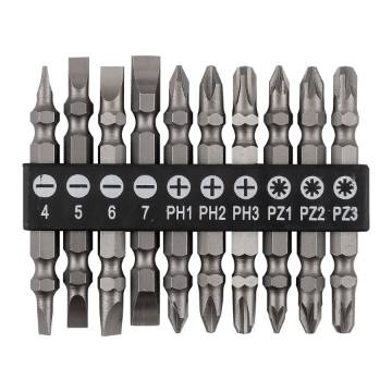 Set of reversible bits SL4/5/6/7, PH1/2/3, PZ1/2/3 x 65 mm, 10 pcs.