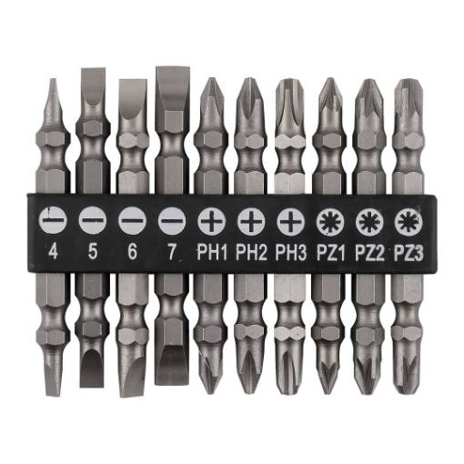 Set of reversible bits SL4/5/6/7, PH1/2/3, PZ1/2/3 x 65 mm, 10 pcs.