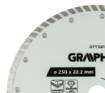 Turbo cutting diamond disc, 230 x 22.22 mm, dry and wet