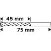 Concrete drill bit 4 x 75 mm